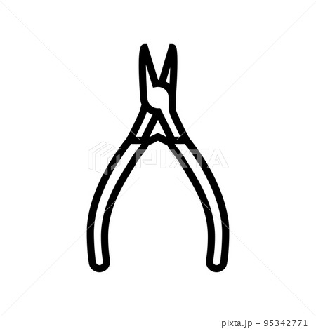 chain nose pliers line icon vector illustration chain nose pliers line icon vector illustration 95342771