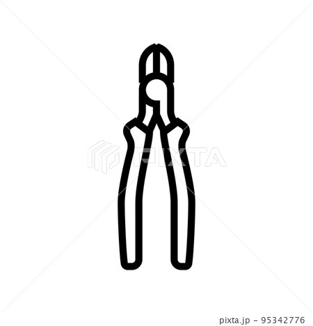 diagonal pliers line icon vector illustration diagonal pliers line icon vector illustration 95342776