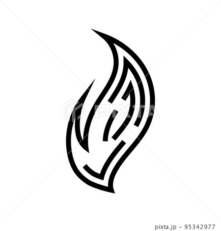 ignite hot line icon vector illustrationのイラスト素材 [95342977