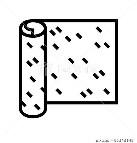 denim fabric line icon vector illustration 95343149