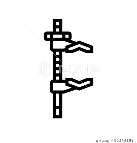 cardellini clamp line icon vector illustration 95343198