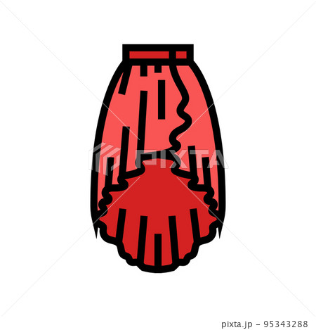 high low skirt color icon vector illustration high low skirt color icon vector illustration 95343288