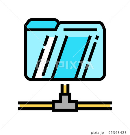 data folder color icon vector illustration 95343423