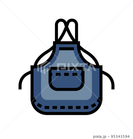 apron denim color icon vector illustration apron denim color icon vector illustration 95343594