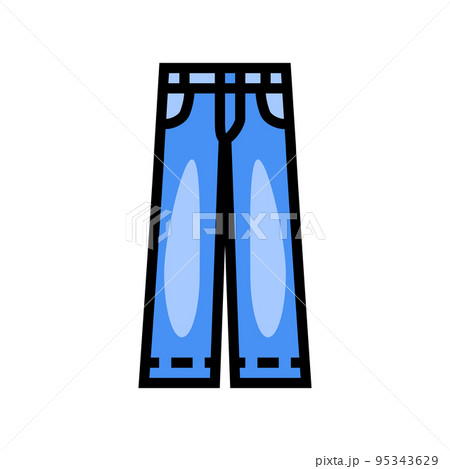 woman denim pants color icon vector illustration 95343629