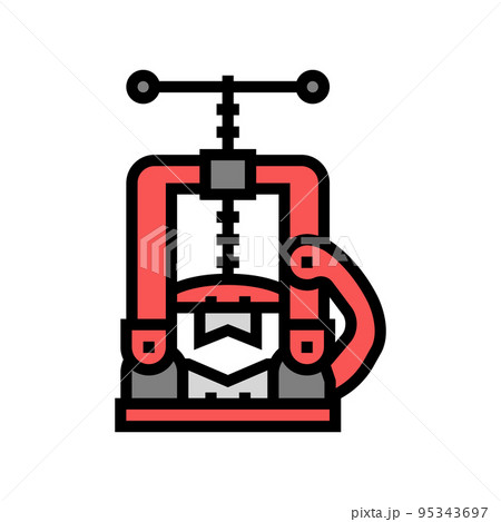 pipe vice color icon vector illustration 95343697