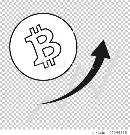 Simple Bitcoin Cash (BCH) rising image (black and white) Simple Bitcoin Cash (BCH) rising image (black and white) 95344216