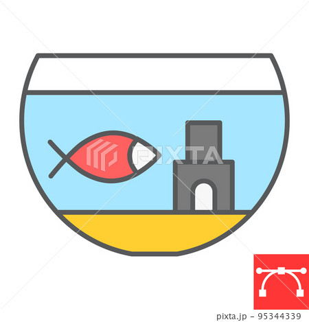 Aquarium color line icon, pet and fishbowl, fish in aquarium vector icon, vector graphics, editable stroke filled outline sign, eps 10 Aquarium color line icon, pet and fishbowl, fish in aquarium vector icon, vector graphics, editable stroke filled outline sign, eps 10 95344339