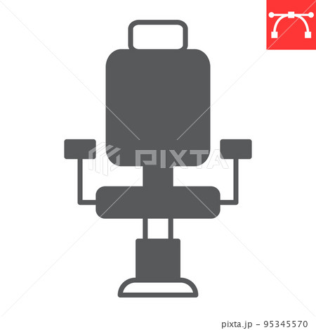 Barber chair glyph icon, barbershop and hairdresser, barber chair vector icon, vector graphics, editable stroke solid sign, eps 10. Barber chair glyph icon, barbershop and hairdresser, barber chair vector icon, vector graphics, editable stroke solid sign, eps 10. 95345570