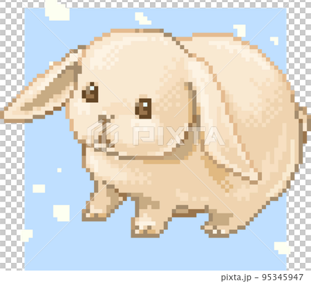 pixel art rabbit 95345947