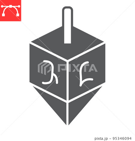 Dreidel glyph icon, hanukkah and holiday, dreidel vector icon, vector graphics, editable stroke solid sign, eps 10. Dreidel glyph icon, hanukkah and holiday, dreidel vector icon, vector graphics, editable stroke solid sign, eps 10. 95346094