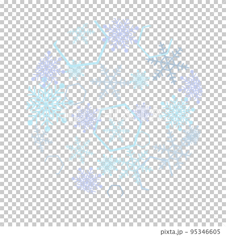 円形の雪の結晶 95346605