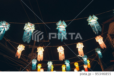 Lantern Festival in the sky at Pai Walking Street Lantern Festival in the sky at Pai Walking Street 95346855