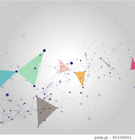 Communication science technology background. Vector illustration. Abstract connection dot and line Communication science technology background. Vector illustration. Abstract connection dot and line 95349001
