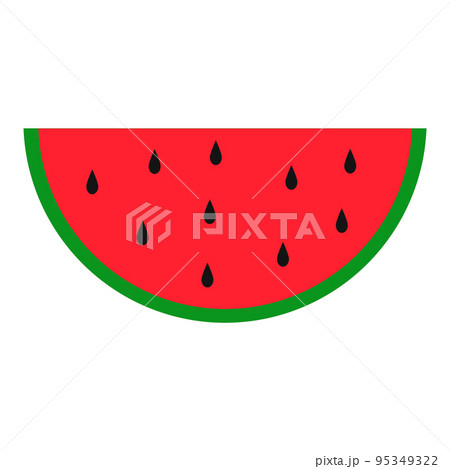 【夏】カットしたスイカ　イラスト 95349322