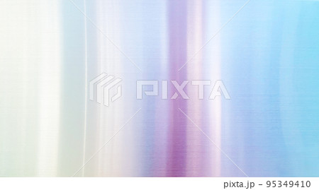 淡いレインボーの光沢のあるヘアライン仕上げの金属板の背景画像2 淡いレインボーの光沢のあるヘアライン仕上げの金属板の背景画像2 95349410