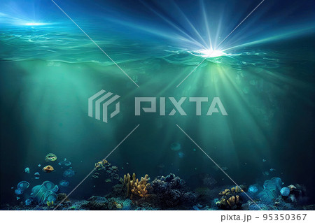 underwater sea scape 95350367