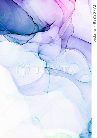 Marble ink abstract art from exquisite original painting for abstract background 95350772