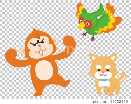 桃太郎陪伴的狗猴雉 95352359