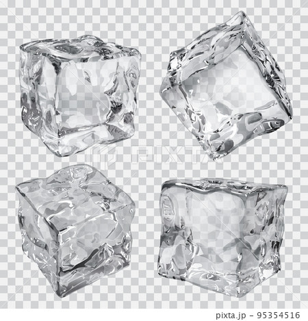 Transparent gray ice cubes 95354516