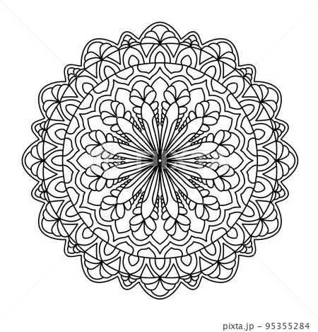 Abstract decorative ornamental design element. Vector mandala. 95355284