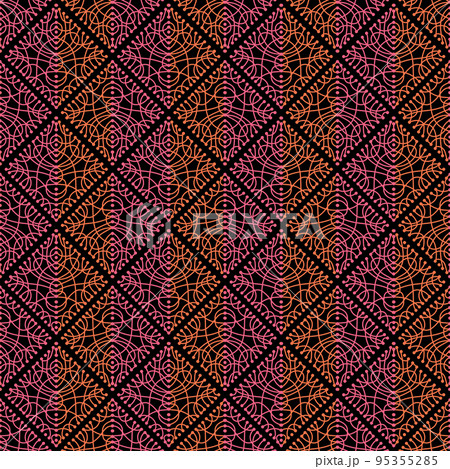 Abstract vector pattern. Seamless background with modern ornament. Contemporary minimalist style colorful graphic design. Abstract vector pattern. Seamless background with modern ornament. Contemporary minimalist style colorful graphic design. 95355285