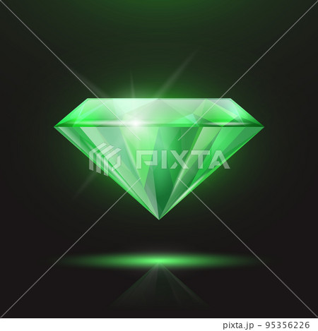 Vector 3d Realistic Green Transparent Triangle Glowing Gemstone, Diamond, Crystal, Rhinestone Closeup on Black Background. Jewerly Concept. Design Template, Banner Vector 3d Realistic Green Transparent Triangle Glowing Gemstone, Diamond, Crystal, Rhinestone Closeup on Black Background. Jewerly Concept. Design Template, Banner 95356226