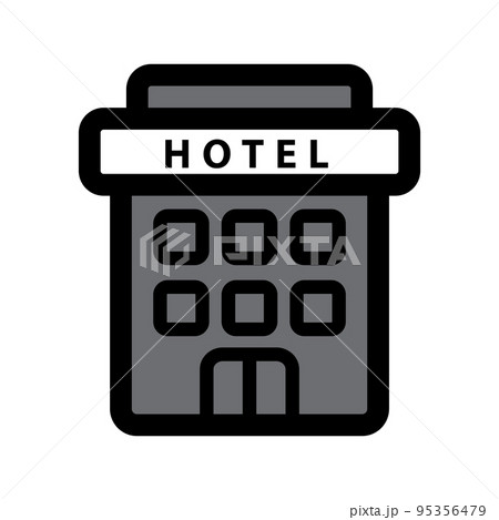 Illustration Vector graphic of Hotel icon Illustration Vector graphic of Hotel icon 95356479
