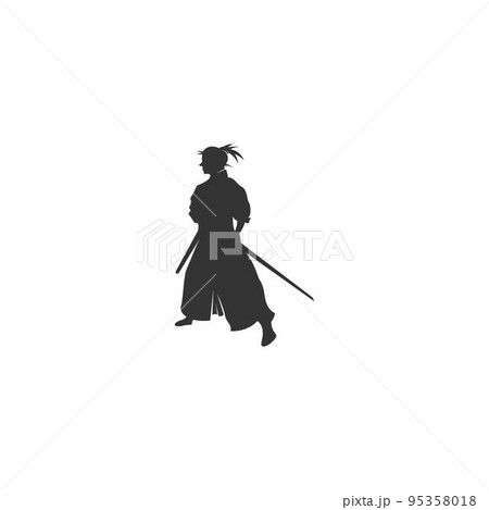 Ronin icon design logo illustration 95358018