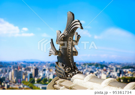 姫路城天守閣の鯱鉾 姫路城天守閣の鯱鉾 95361734