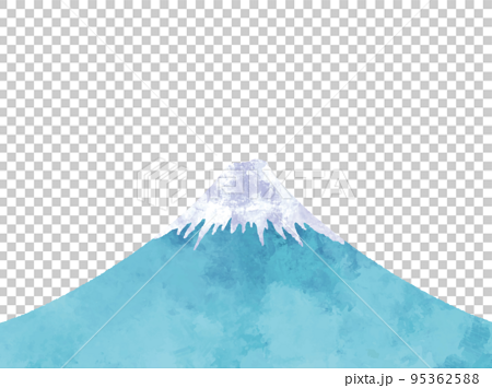 単体の富士山の風景イラスト 年賀状素材 95362588