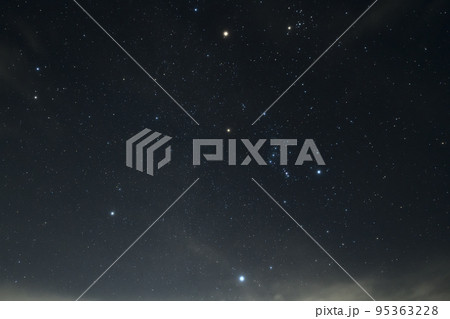 北杜市白州町、火星とアルデバランの接近、輝く冬の星々 95363228
