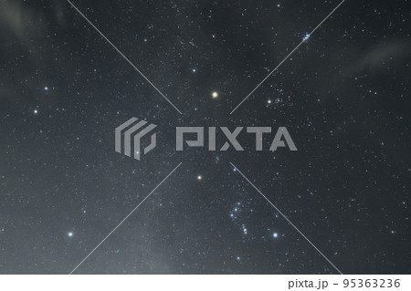 北杜市白州町、火星とアルデバランの接近、輝く冬の星々 95363236
