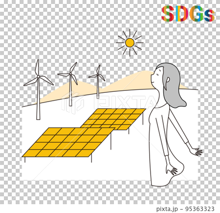 SDGs GOAL7 エネルギーをみんなに そしてクリーンにのイラスト素材 [95363323] - PIXTA