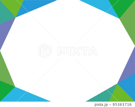 フレーム　幾何学模様　ストライプ　ドット 95363716