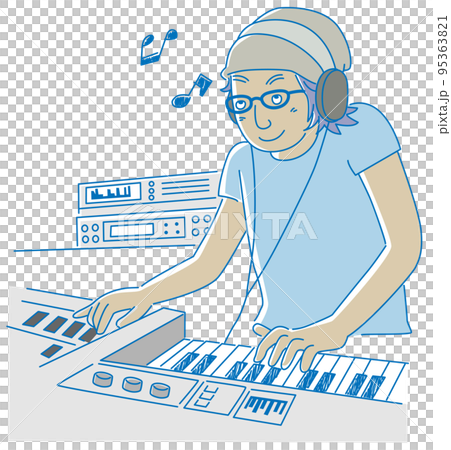 演奏するテクノミュージシャン 95363821