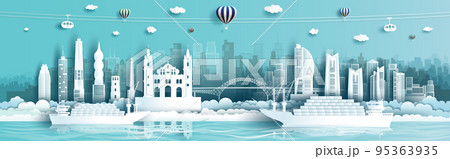 Travel landmarks Panama city famous and popular suez canal freight forwarding. 95363935