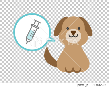 犬のワクチン接種のイラスト 95366504