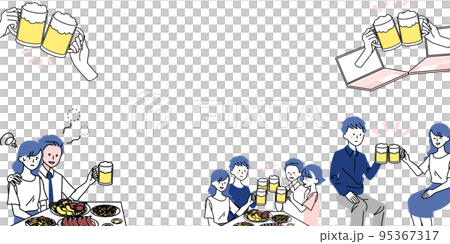 飲み会に関するタイトルフレーム 95367317