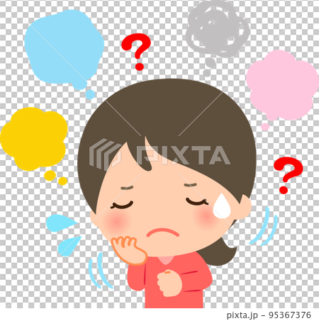 A woman who can't organize her thoughts, thinks too much A woman who can't organize her thoughts, thinks too much 95367376
