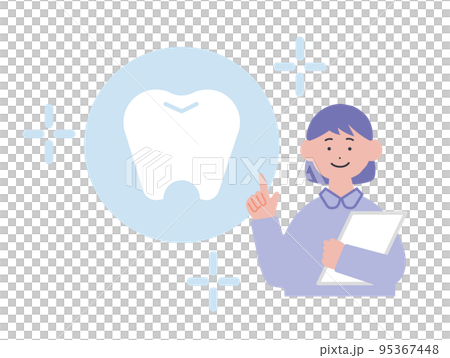 Illustration of dental hygienist Illustration of dental hygienist 95367448