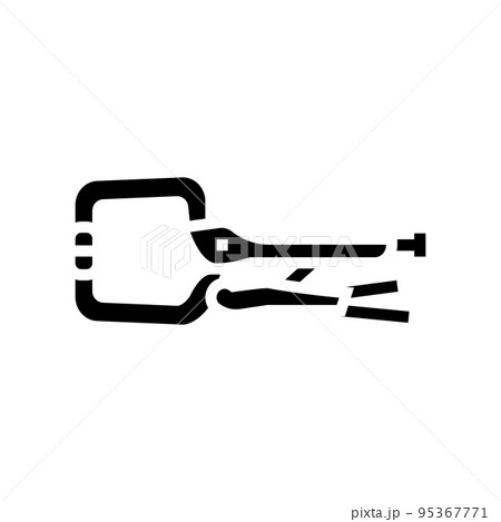 locking clamp glyph icon vector illustration 95367771