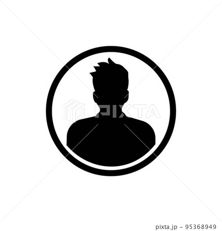 Male avatar profile picture - vector. Male avatar profile picture icon on dot pattern background Male avatar profile picture - vector. Male avatar profile picture icon on dot pattern background 95368949