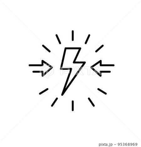 Conflict line icon, outline vector sign, linear style pictogram isolated on white. Symbol, logo illustration. Editable stroke. Pixel perfect 95368969
