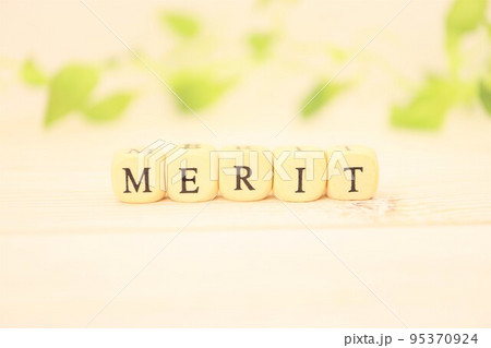 MERIT（メリット）の文字・イメージ素材 95370924