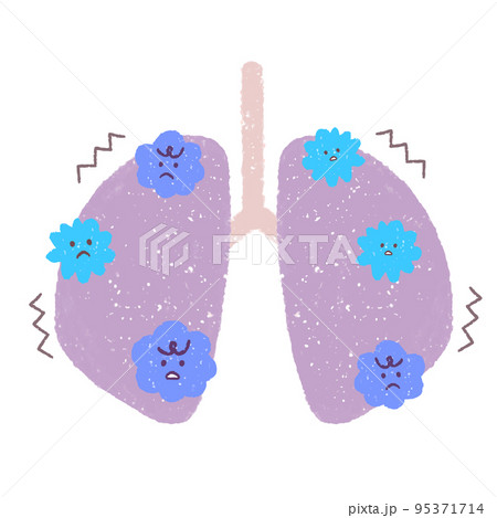 手描きの元気がない肺 手描きの元気がない肺 95371714