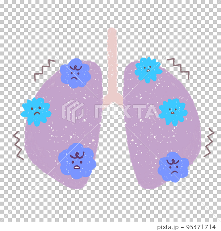 手描きの元気がない肺 手描きの元気がない肺 95371714