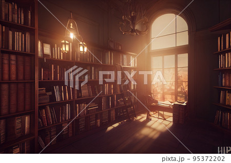 shelf with books 95372202