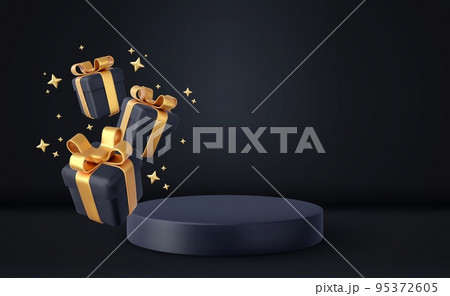 3d Christmas style Product podium scene 95372605