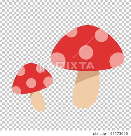 red mushroom illustration 95373696